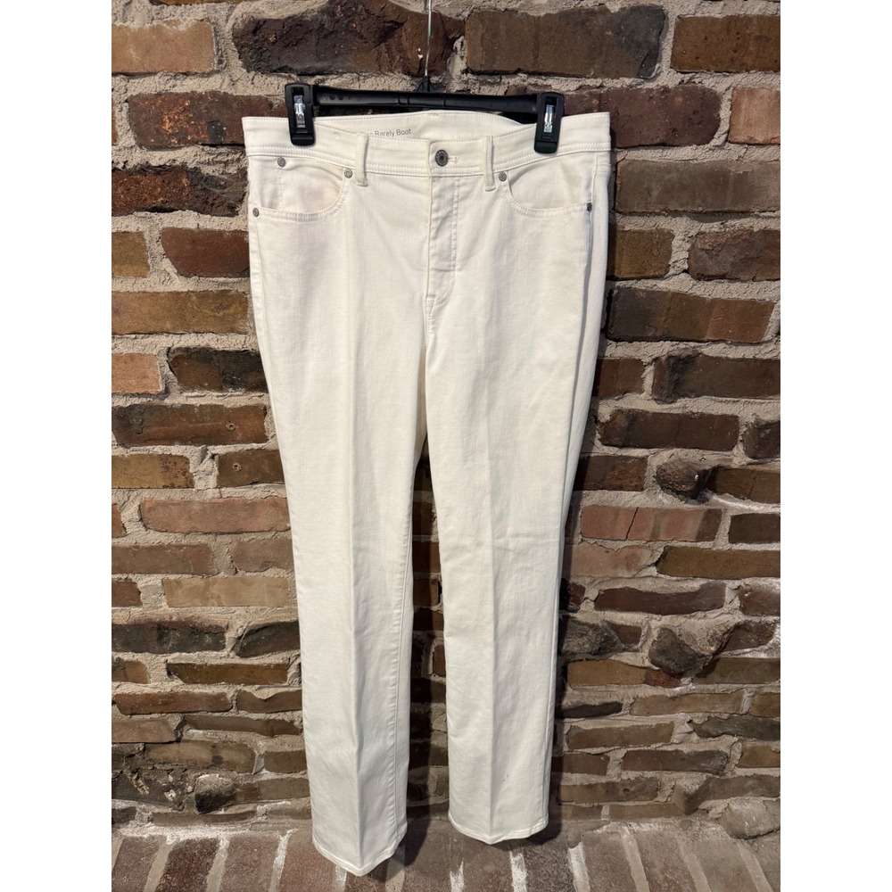 Talbots Flawless Jeans Womens 6 White Old Money Quiet Luxury High Rise Bootcut